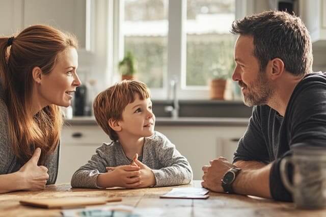 Grenzen setzen ohne Strafen Eltern sprechen mit Kind über Grenzen